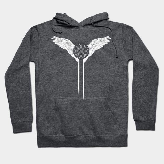 Valkyrie-Helm Of Awe Hoodie by ValhallaDesigns